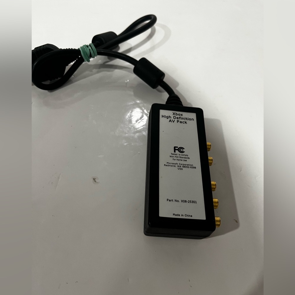 Original Xbox OEM High Definition HD AV Pack Adapter X08-25301